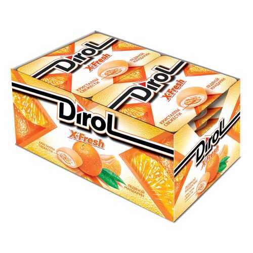 Жевательная резинка Dirol X-Fresh ледяной мандарин 12 шт