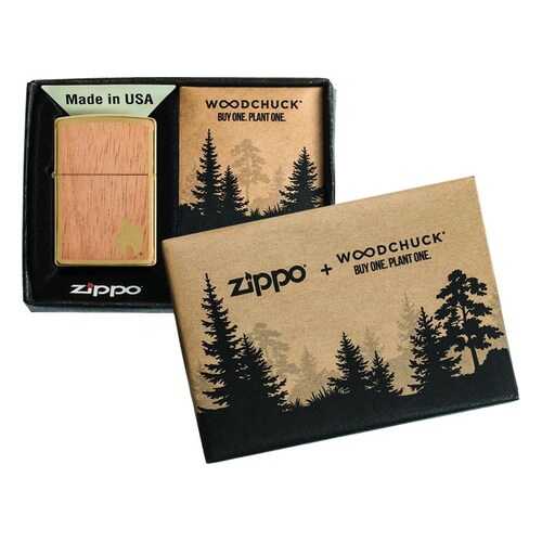 Зажигалка Zippo Woodchuck Brushed Brass