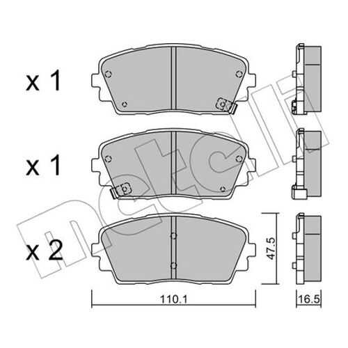 Комплект тормозных дисковых колодок METELLI 22-0941-0