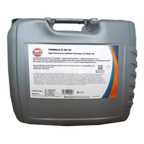 Моторное масло Gulf Formula G 5W-40 20л