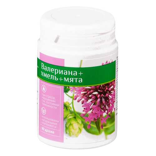 Валериана + хмель + мята PL драже 90 шт.