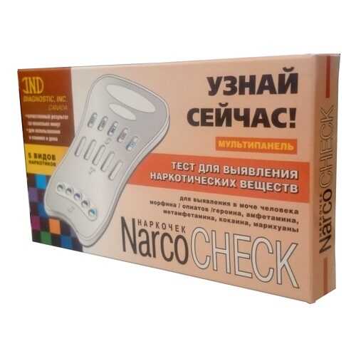 Тест Narcocheck мультипанель для выявления 5 видов наркотиков в моче 1 шт.