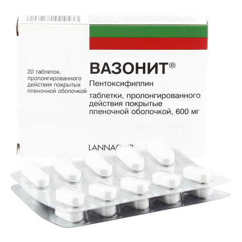 Вазонит таблетки пролонг 600 мг 20 шт.