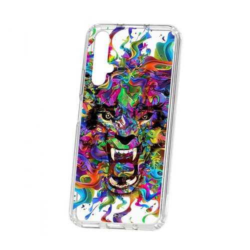 Чехол Kruche Huawei Honor 20 Print Colored beast