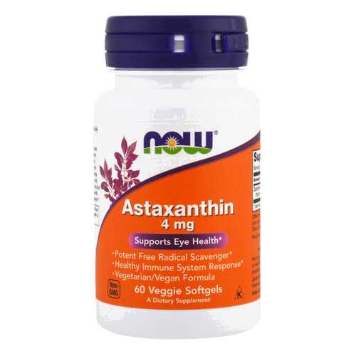 Для зрения NOW Astaxanthin 4 мг 60 капсул