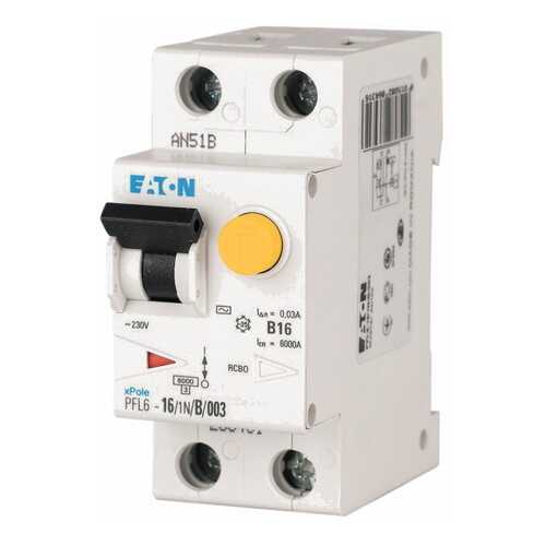 Автоматический выключатель дифференциального тока Eaton PFL6-16/1N/B/003
