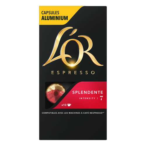 Капсулы L’OR Espresso Splendente для кофемашин Nespresso 10 капсул