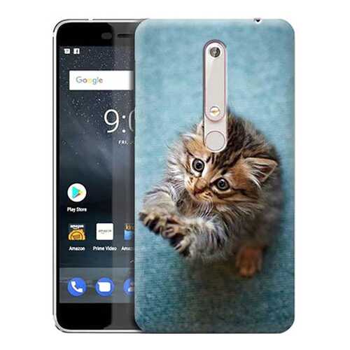 Чехол RE:PA для Nokia 6.1 (2018) с принтом Котёнок на голубом