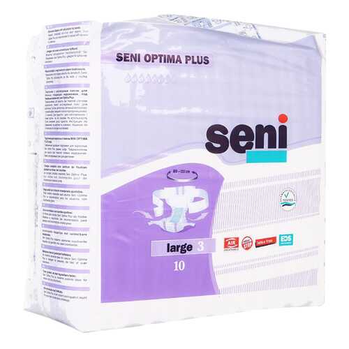 Подгузники для взрослых с поясом, L, 10 шт. Seni Optima Plus