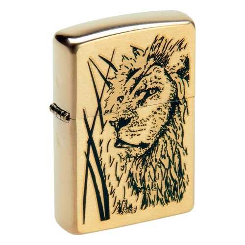 Зажигалка Zippo №204 Proud Lion Brushed Brass
