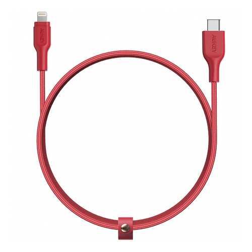 Кабель Aukey Braided Nylon USB-C to Lightning 2m Red (CB-CL2)