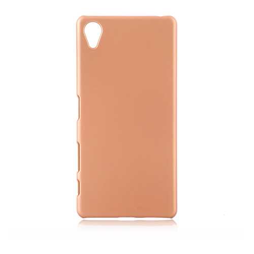 Пластиковая накладка Brosco Soft-touch для Sony Xperia X, розовое золото