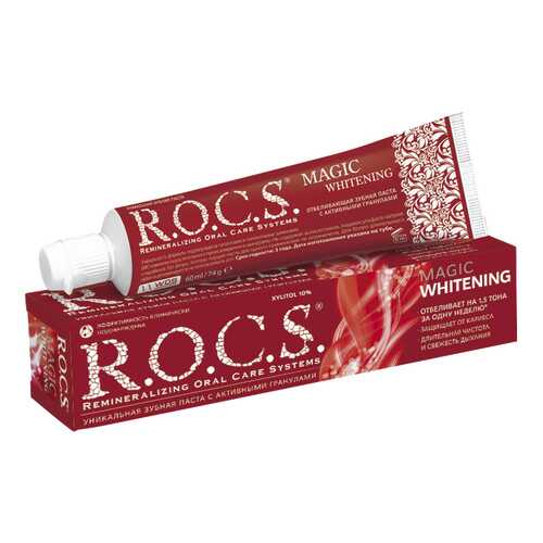 Зубная паста R.O.C.S. волшебное отбеливание 74 г.