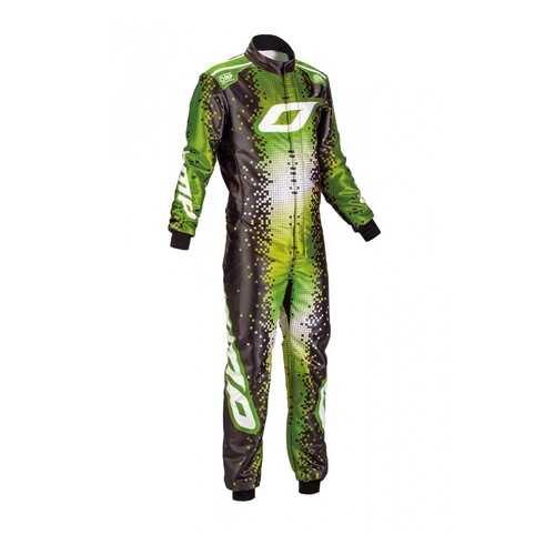 Комбинезон для картинга детский KS ART Suit,CIK,чёрный/зелёный/жёлт.,160 OMP Racing KK0172