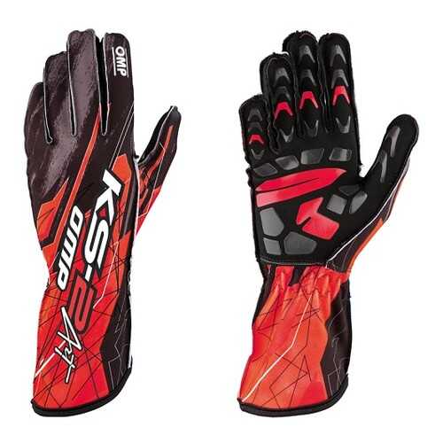 Перчатки для картинга KS-2 ART, детские, чёрный/красный, р-р 6 OMP Racing KK02748073006