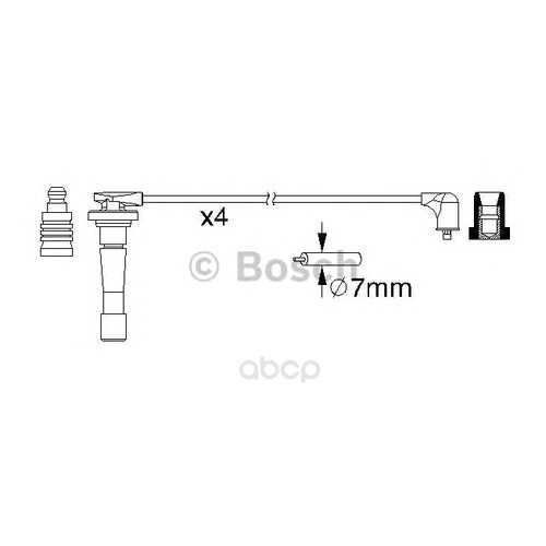 Провода высоковольтные комплект Bosch 0986357150
