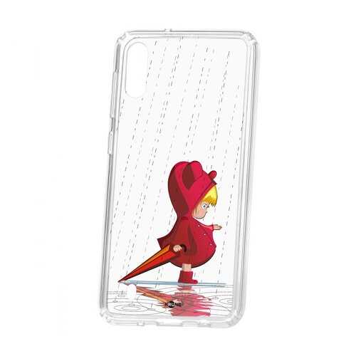 Чехол Kruche Samsung Galaxy M10 Print Девочка с зонтом