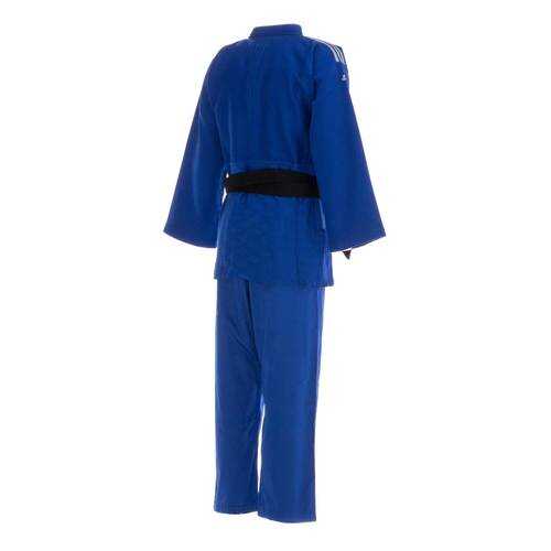 Кимоно для дзюдо Adidas подростковое Champion 2 IJF Premium синее/серебристое 150 см