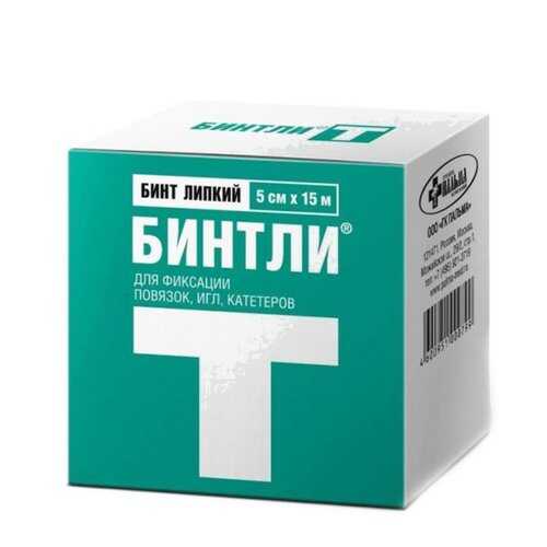 Бинт Бинтли 15 м х 5 см 951000799 белый