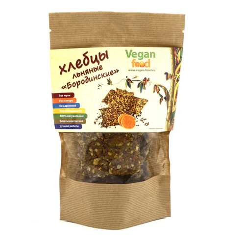 Хлебцы льняные Vegan-food бородинские 100 г