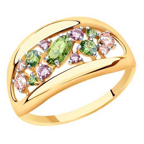 Кольцо женское SOKOLOV из золота с фианитами Swarovski 81010469 р.20
