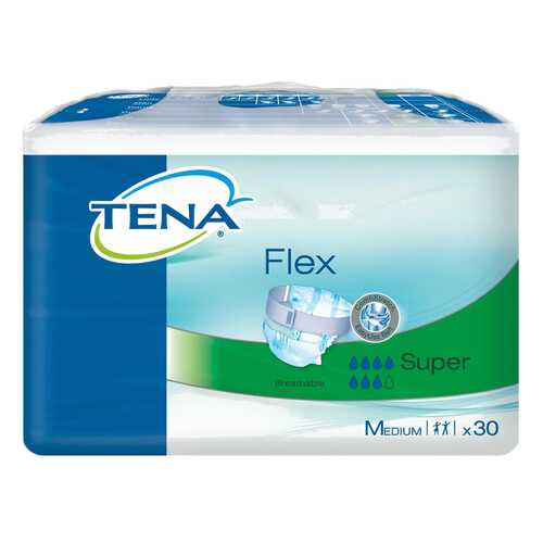 Подгузники для взрослых с поясом, M, 30 шт. Tena Flex Super