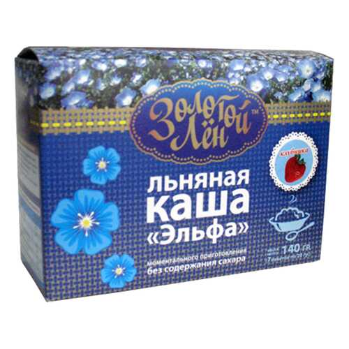 Каша льняная Золотой лен эльфа клубника 7 пакетов по 20 г