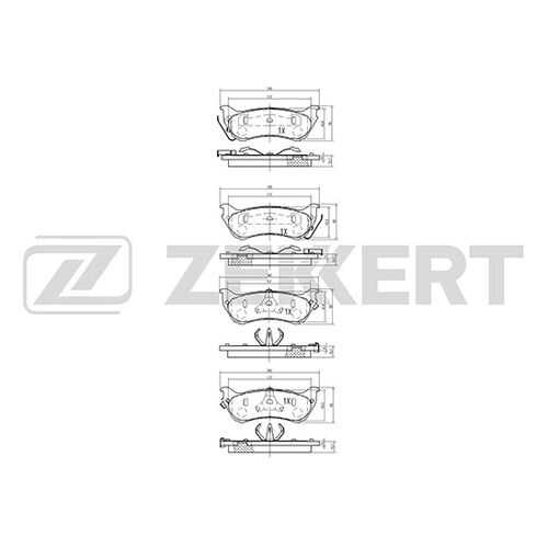 Комплект тормозных колодок, дисковый тормоз ZEKKERT BS-2468