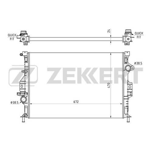 Радиатор охлаждения двигателя ZEKKERT MK-1244