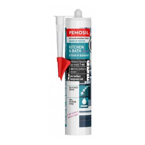 Герметик Penosil Kitchen & Bath Silicone прозрачный силиконовый нейтральный 310 мл H3707