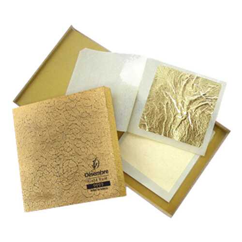 Листы золотой фольги 24К Desembre 24K Gold Foil 50pcs 50 шт