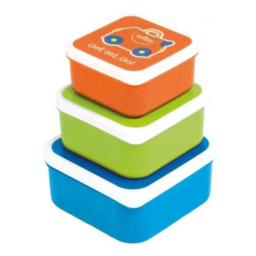 Контейнеры для еды Trunki 0299-GB01 Голубой, Оранжевый, Зеленый 3 шт