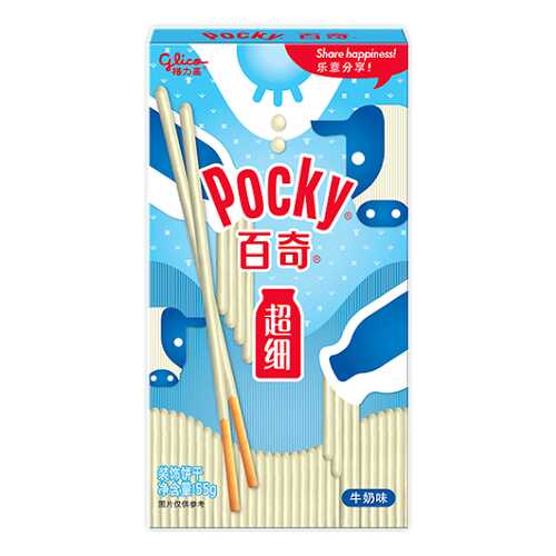 Палочки Glico Pocky молочные белый шоколад ультра тонкие 55 г