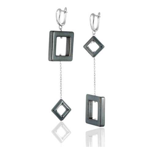 Серьги Lattrice, вставка гематит, артикул 54661022