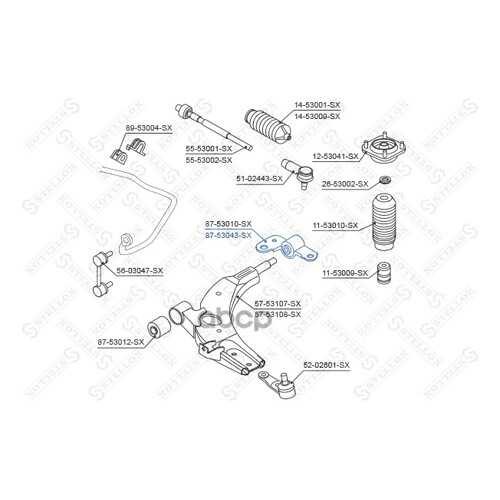 Сайлентблок Stellox 8753043SX