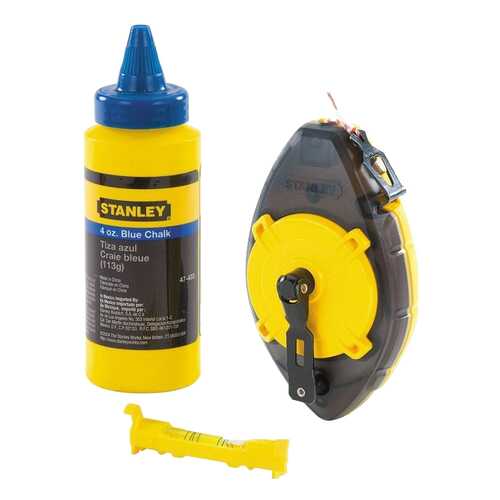Набор разметочный Stanley 0-47-465 шнур 30м. меловой порошок, уровень