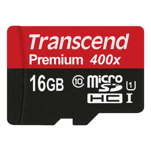 Карта памяти Transcend Micro SDHC TS16GUSDCU1 16GB