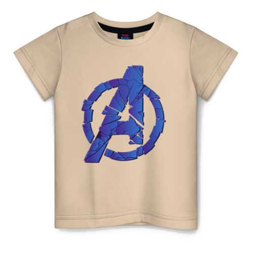 Детская футболка хлопок Avengers logo blue размер 104