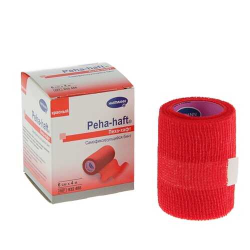 Самофиксирующийся бинт Peha-Haft 4 м х 6 см красный