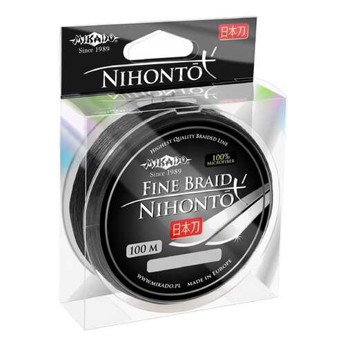 Леска плетеная Mikado Nihonto Fine 0,16 мм, 100 м, 12,5 кг black