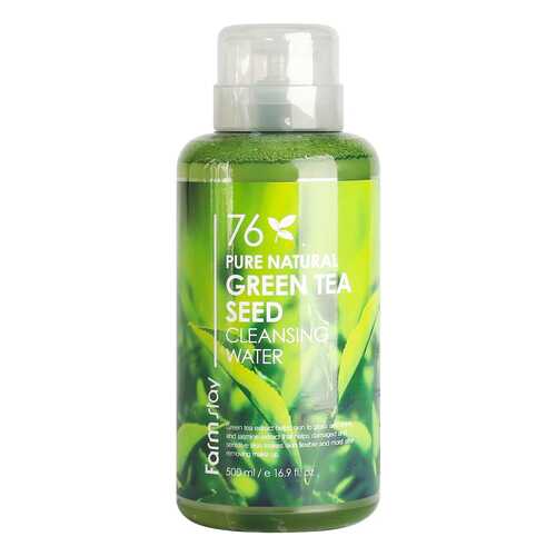 Очищающая вода Farm Stay Pure Cleansing Water Natural Green Tea Seed 500 мл