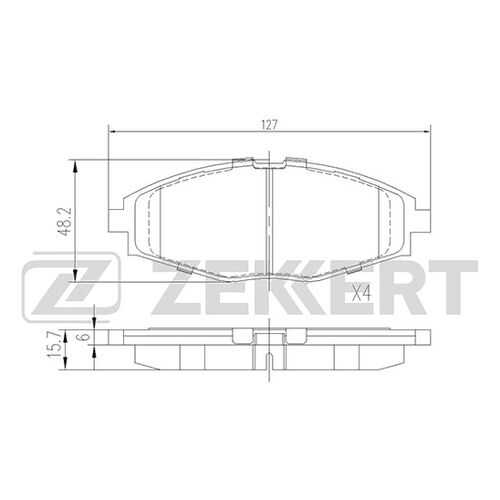 Комплект тормозных колодок, дисковый тормоз ZEKKERT BS-1285
