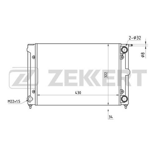 Радиатор охлаждения двигателя ZEKKERT MK-1029
