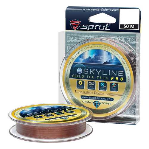 Леска монофильная Sprut Skyline IceTech Pro Gold 50 м, 0,105 мм, 2,15 кг