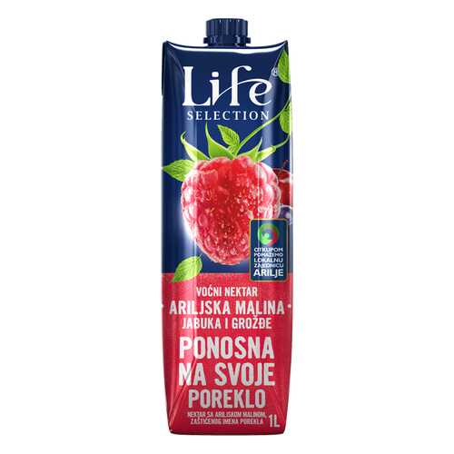 Сок Life Premium Яблоко, малина, виноград 1 л