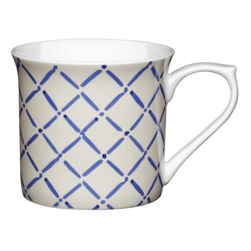 Кружка Kitchen Craft Blue Crosshatch, 0,3л, KCMFLT11