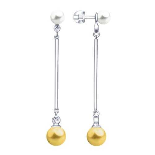 Серьги SOKOLOV из серебра с жемчугом Swarovski 94023014