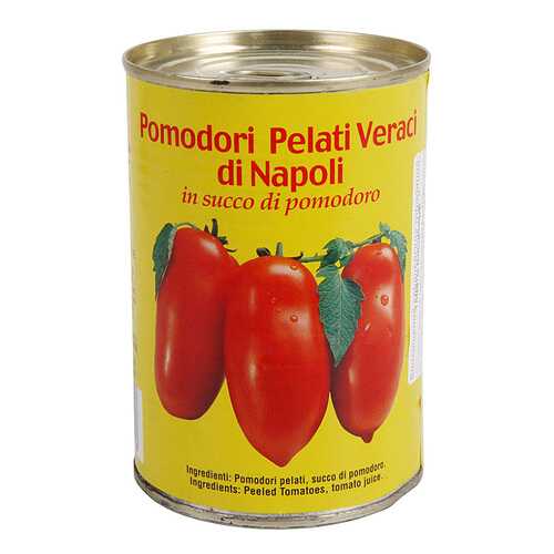 Томаты Sapori di Napoli очищенные в собственном соку консервированные 400 г
