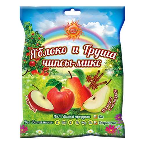 Чипсы-микс Живые снеки яблоко и груша с корицей 25 г