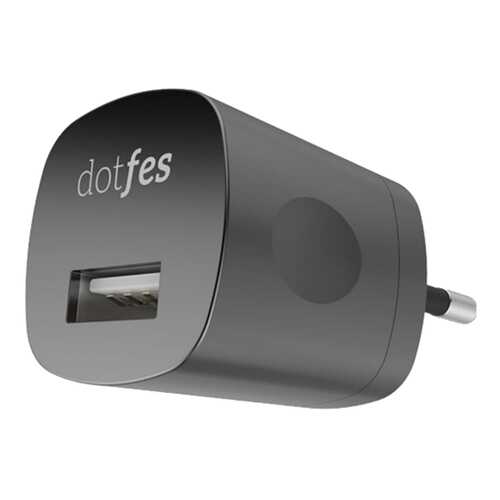 Сетевое зарядное устройство Dotfes C04 1 USB 1A Black